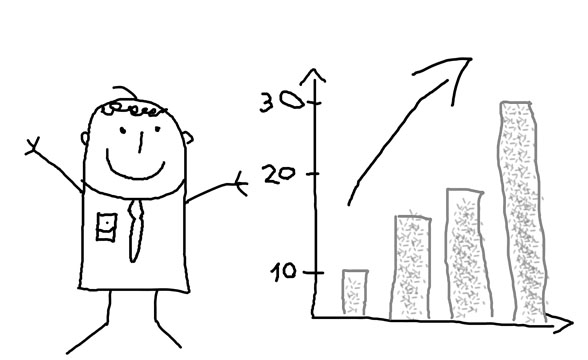 Männchen mit Graphik